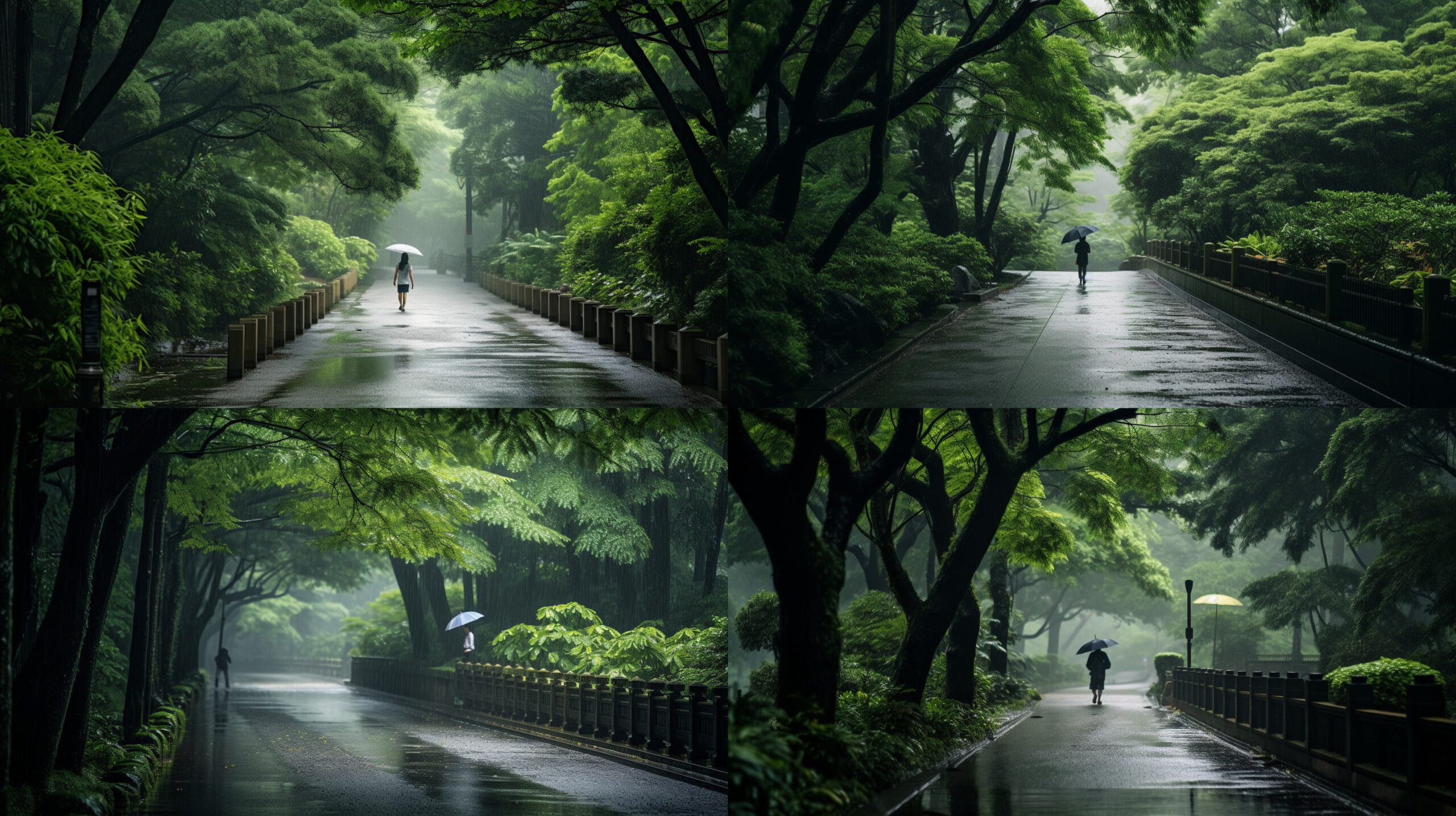 ゲリラ豪雨、日本、ジョギング 写真 おばあちゃんカメラマン