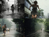 【撮影】　ゲリラ豪雨、日本、ジョギング